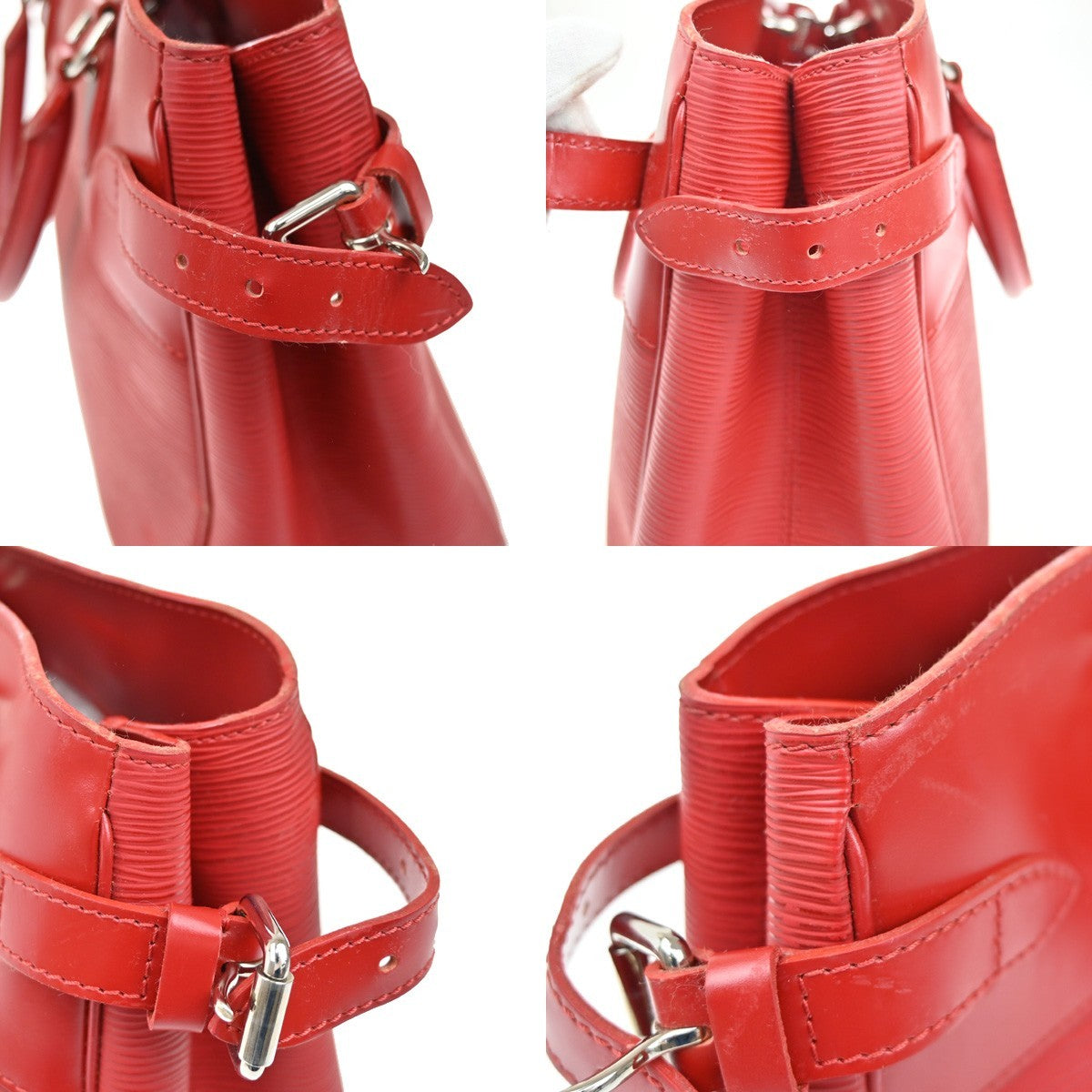 Louis Vuitton Passy Tote Epi Leather, RED, LEATHER, Tote bag