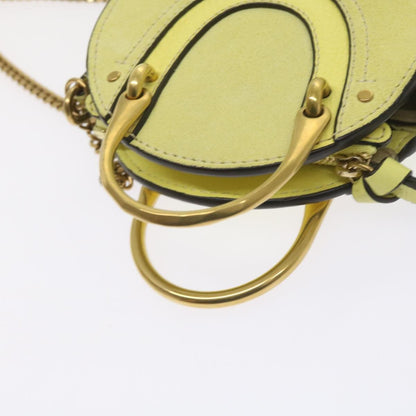Chloe Pixie Crossbody Bag Leather and Suede, YELLOW, SUEDE, Crossbody bag