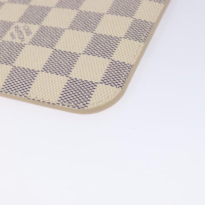 Louis Vuitton Neverfull Pochette Damier, WHITE, CANVAS, Tote bag