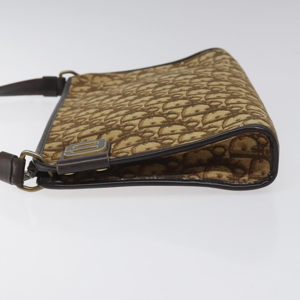 Christian Dior Vintage Trotter Shoulder Bag Canvas, BROWN, CANVAS, Shoulder bag