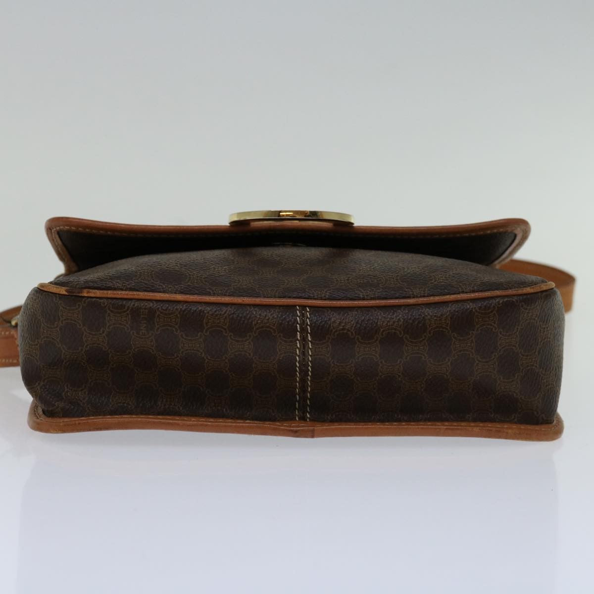 Celine Macadam Shoulder Bag Canvas, BROWN, PVC, Shoulder bag