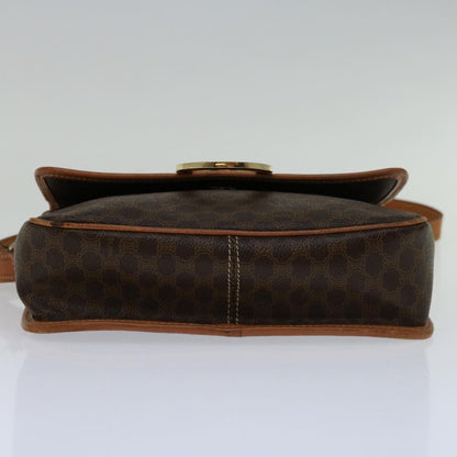 Celine Macadam Shoulder Bag Canvas, BROWN, PVC, Shoulder bag