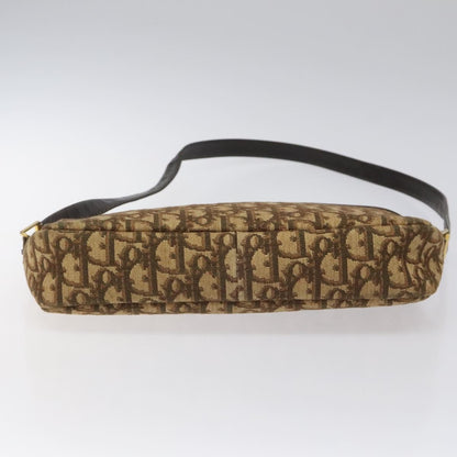 Christian Dior Vintage Trotter Shoulder Bag Canvas, BROWN, CANVAS, Shoulder bag