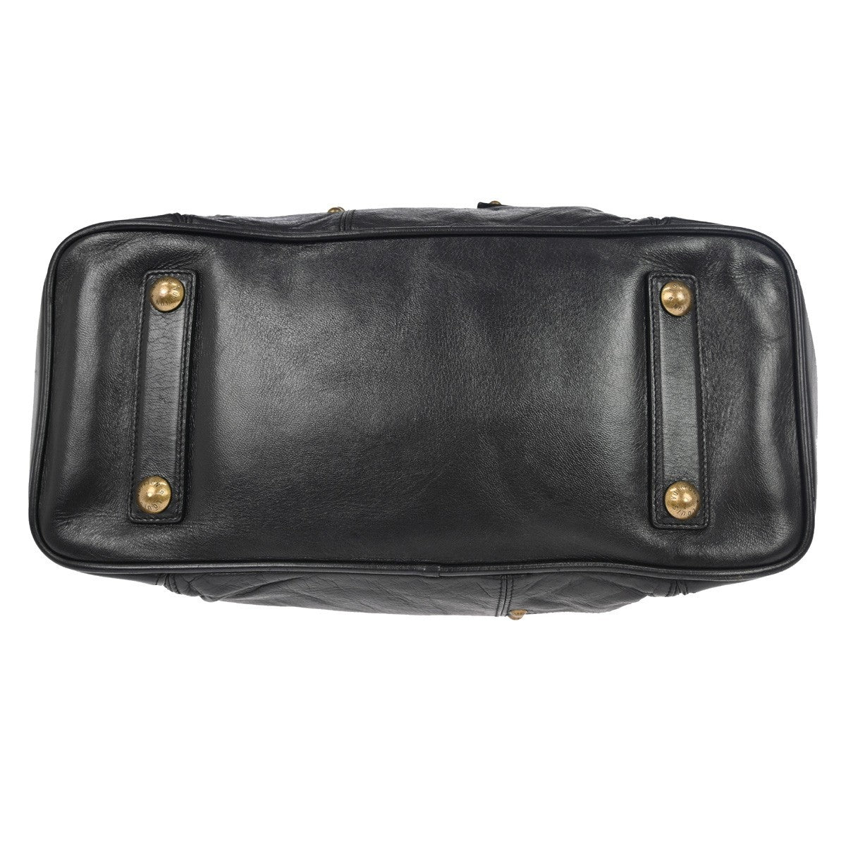 Louis Vuitton Riveting Handbag Studded Lambskin, BLACK, LEATHER, Shoulder bag