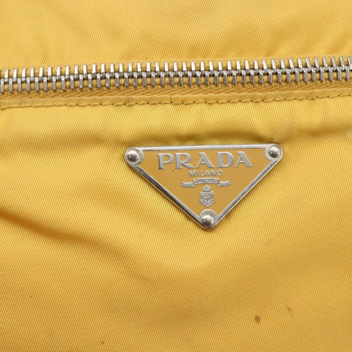 Prada Front Pocket Messenger Bag Tessuto, YELLOW, NYLON, Shoulder bag