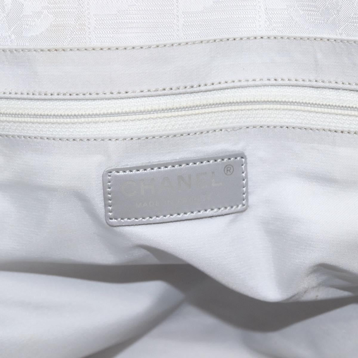 Chanel Travel Line Tote Nylon, SILVER, NYLON, Tote bag