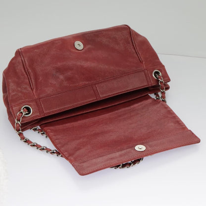 Chanel Lax Accordion Camera Bag Leather, RED, LEATHER, Shoulder bag