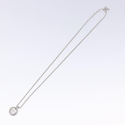 Christian Dior CD Round Pendant Necklace Metal, SILVER, METAL, Necklace