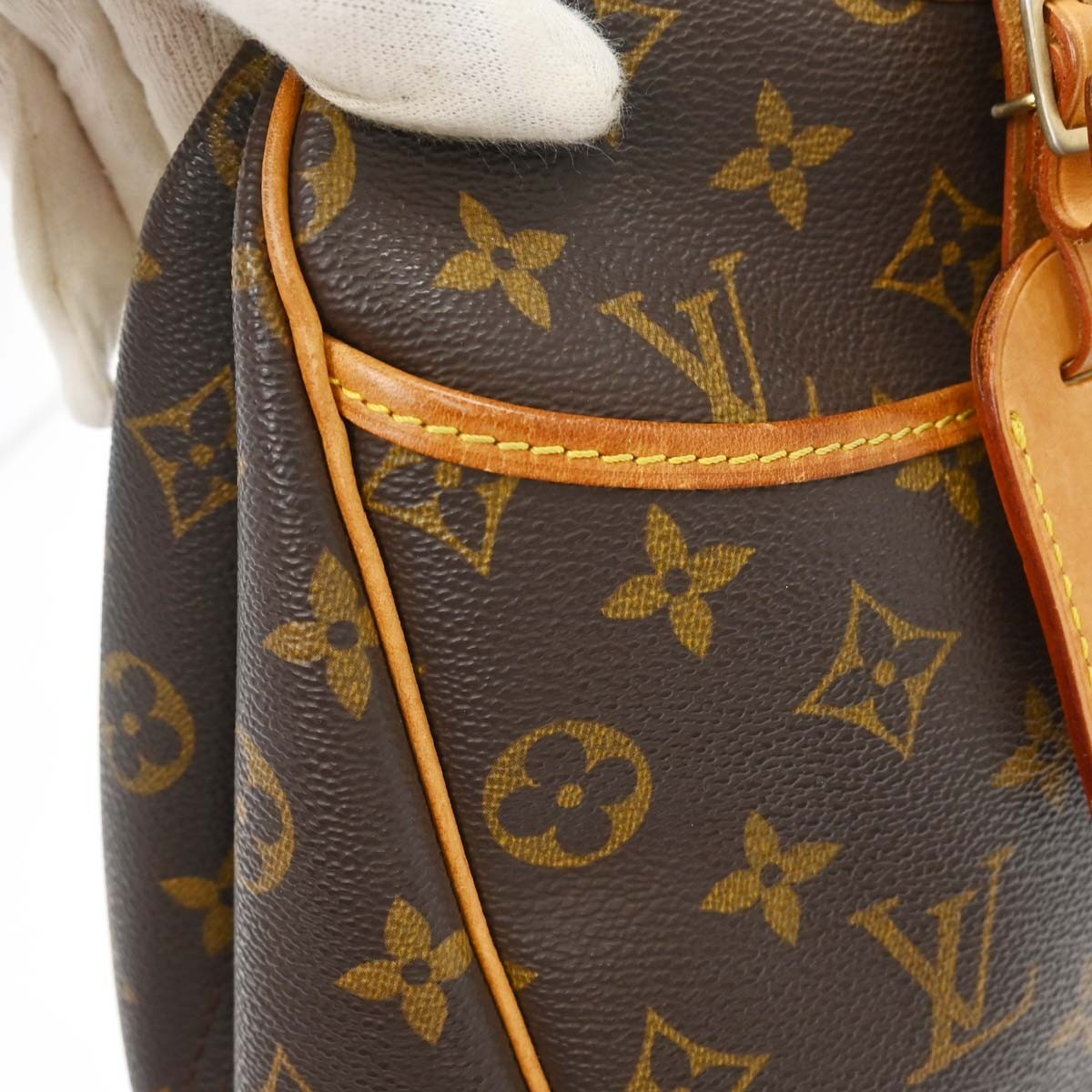 Louis Vuitton Deauville Handbag Monogram Canvas, Brown, Canvas, Handbag