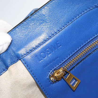 Loewe Vintage Anagram Tote Leather, BLUE, LEATHER, Tote bag
