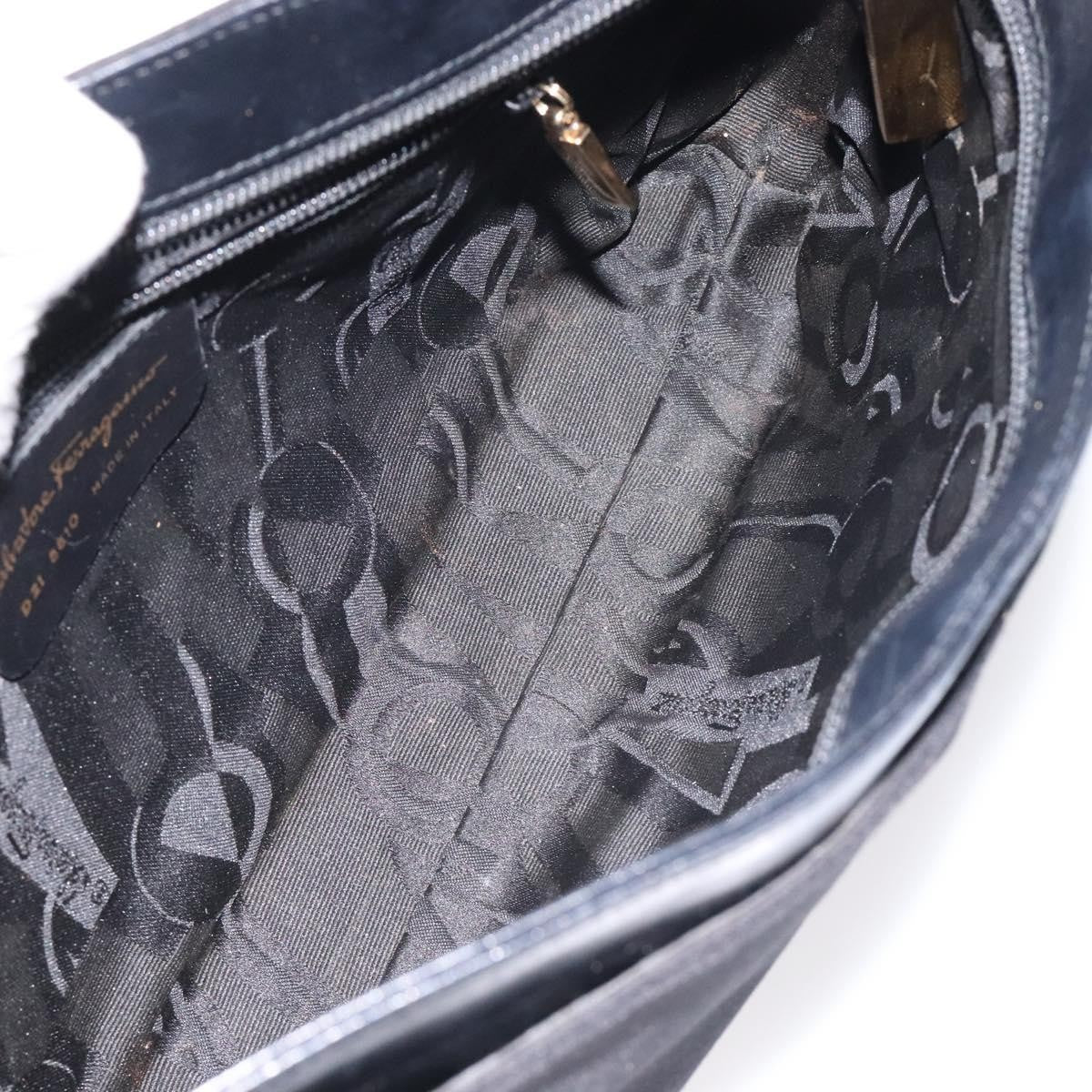 Salvatore Ferragamo Shoulder Bag Canvas, BLACK, CANVAS, Shoulder bag