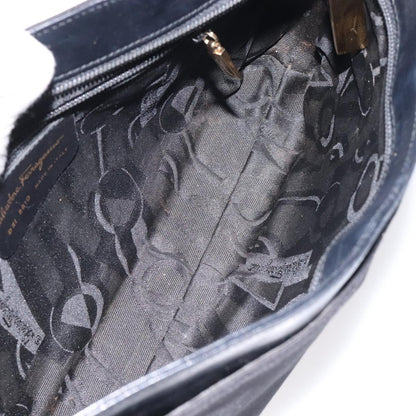 Salvatore Ferragamo Shoulder Bag Canvas, BLACK, CANVAS, Shoulder bag