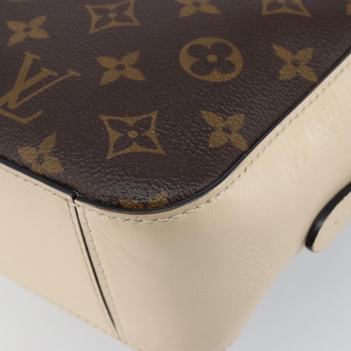 Louis Vuitton Saintonge Handbag Monogram Canvas with Leather, BROWN, CANVAS, Handbag