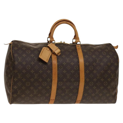 Louis Vuitton Keepall Bag Monogram Canvas, BROWN, CANVAS, Travel bag