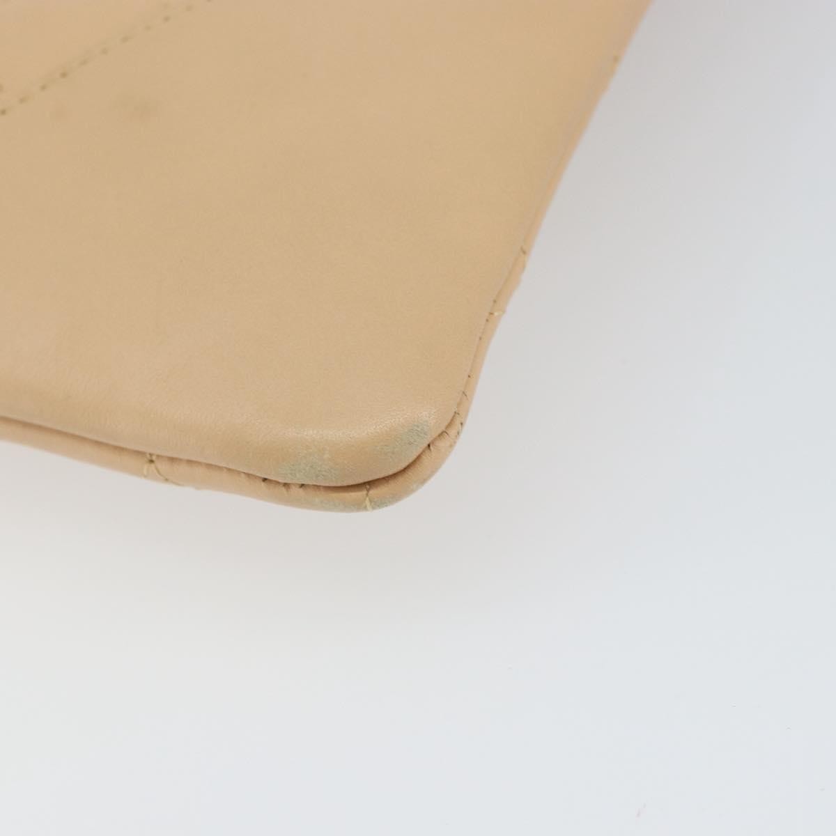 Chanel Cambon Flat Messenger Quilted Leather, BEIGE, LEATHER, Shoulder bag