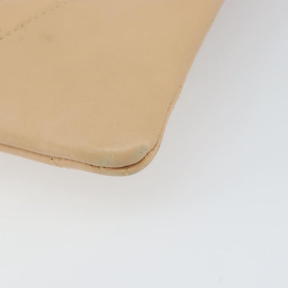Chanel Cambon Flat Messenger Quilted Leather, BEIGE, LEATHER, Shoulder bag