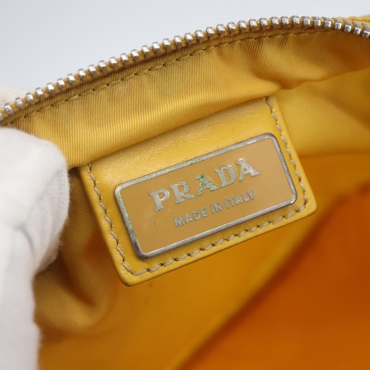 Prada Front Pocket Messenger Bag Tessuto, YELLOW, NYLON, Shoulder bag