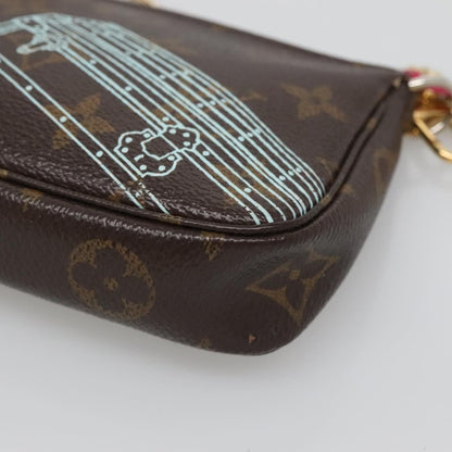 Louis Vuitton Pochette Accessoires Limited Edition Christmas Animation Monogram Canvas, BROWN, CANVAS, Clutche & pouche