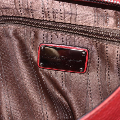 Salvatore Ferragamo Sofia Satchel Grainy Leather, RED, LEATHER, Handbag