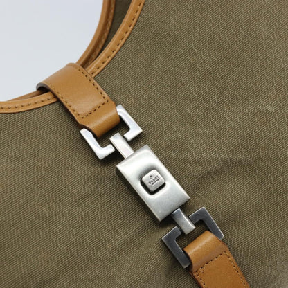 Gucci Vintage Jackie Handbag Canvas, Beige, Canvas, Handbag