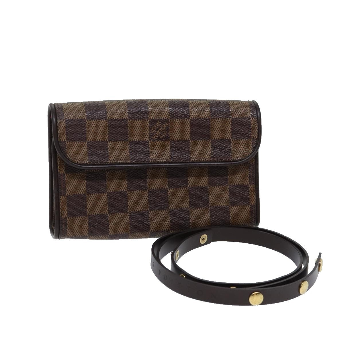 Louis Vuitton Florentine Waist Bag Damier Canvas, Brown, Canvas, Clutch