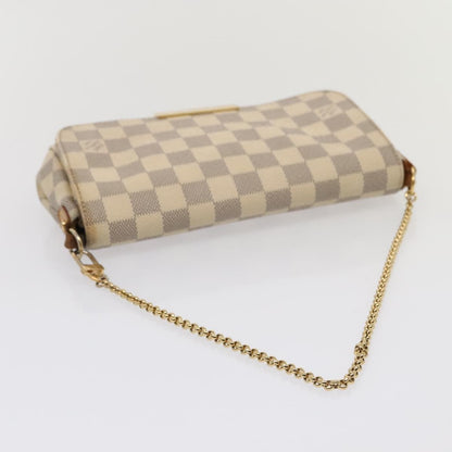 Louis Vuitton Favorite Handbag Damier, WHITE, CANVAS, Handbag