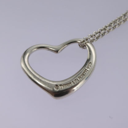 Tiffany & Co. Elsa Peretti Open Heart Pendant Necklace Sterling Silver, SILVER, SILVER, Necklace