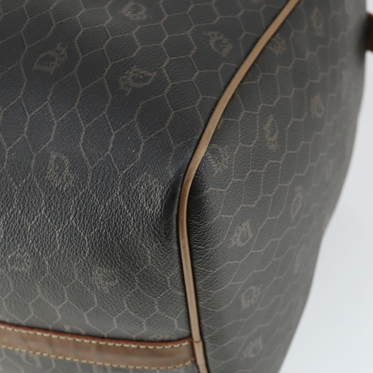 Christian Dior Vintage Honeycomb Boston bag Canvas and Leather, BLACK, CANVAS, Travel bag