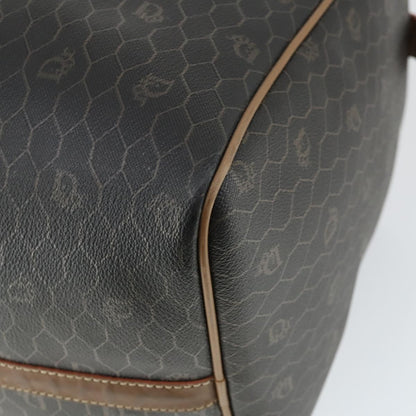 Christian Dior Vintage Honeycomb Boston bag Canvas and Leather, BLACK, CANVAS, Travel bag