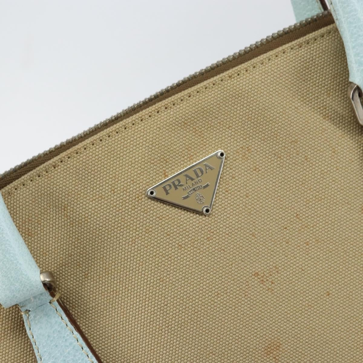 Prada Vintage Handbag Canvas, BEIGE, CANVAS, Handbag