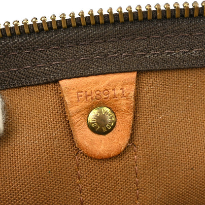 Louis Vuitton Keepall Bag Monogram Canvas, BROWN, CANVAS, Travel bag