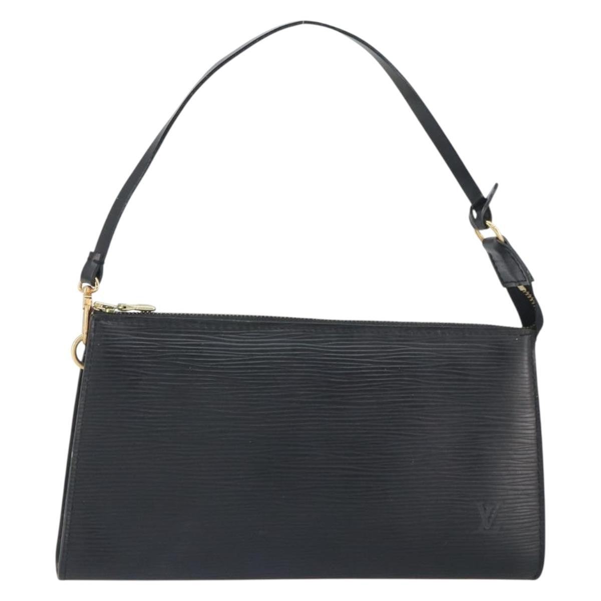 Louis Vuitton Pochette Accessoires Epi Leather, BLACK, LEATHER, Clutche & pouche