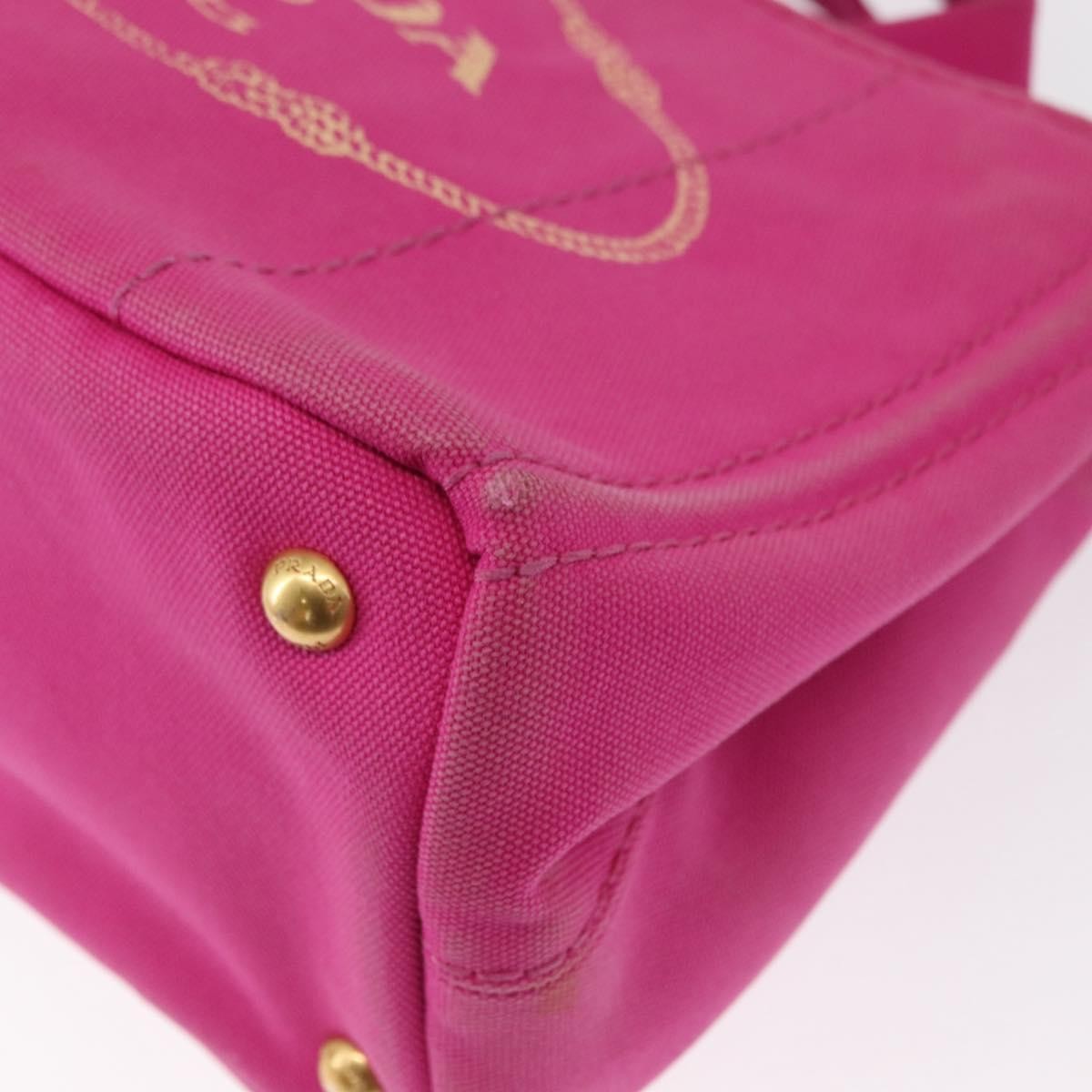 Prada Canapa Open Tote Canvas, PINK, CANVAS, Shoulder bag