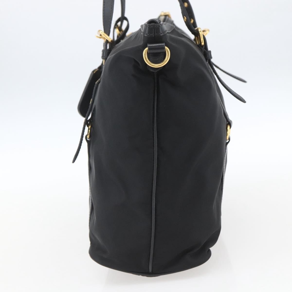Prada Belted Tote Tessuto, BLACK, NYLON, Tote bag