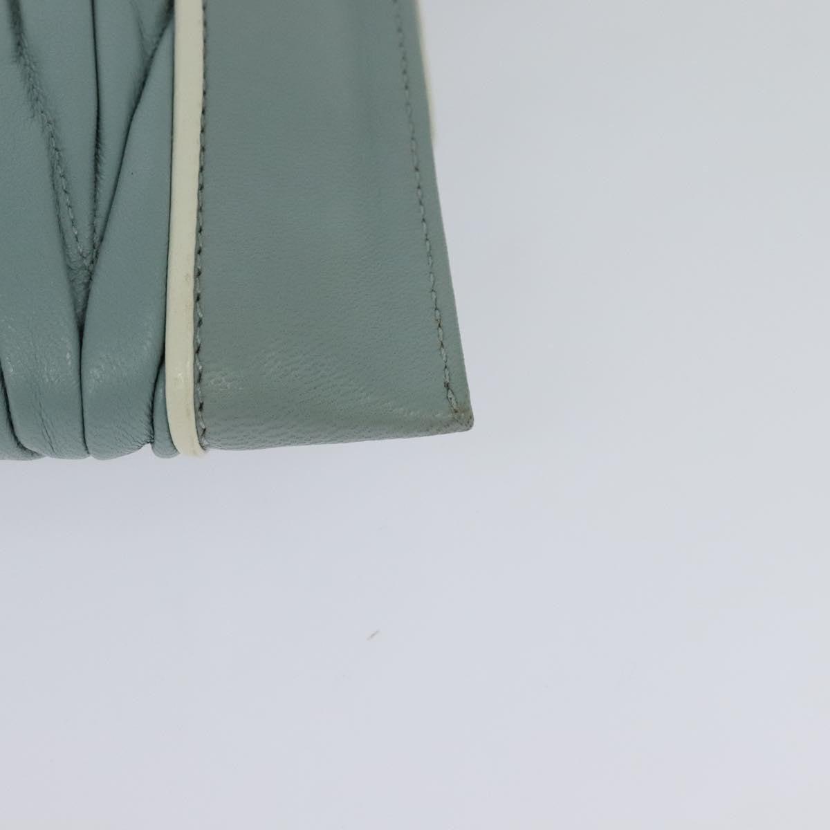 Miu Miu Madras Chain Clutch Matelasse Leather with Glitter, BLUE, LEATHER, Shoulder bag