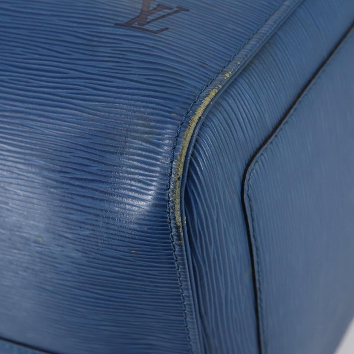 Louis Vuitton Keepall Bag Epi Leather, BLUE, LEATHER, Travel bag