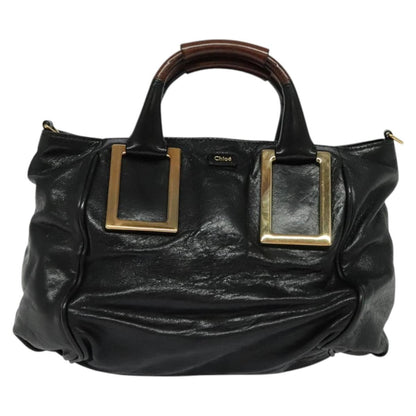 Chloe Ethel Tote Leather, BLACK, LEATHER, Tote bag