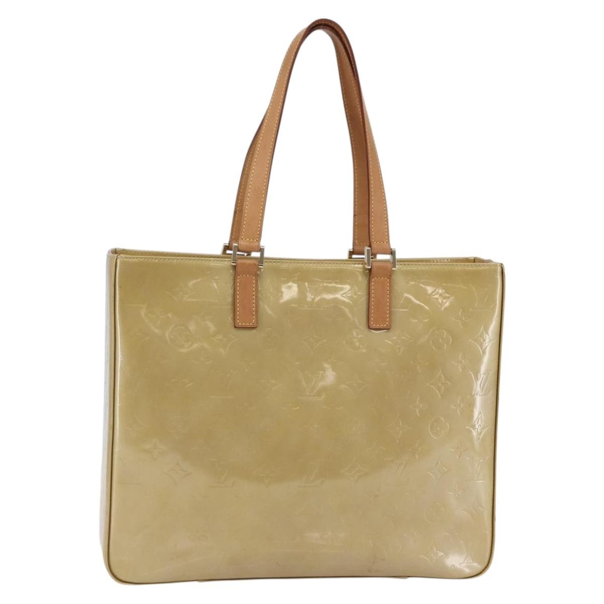 Louis Vuitton Columbus Handbag Monogram Vernis, BEIGE, PATENT_LEATHER, Tote bag