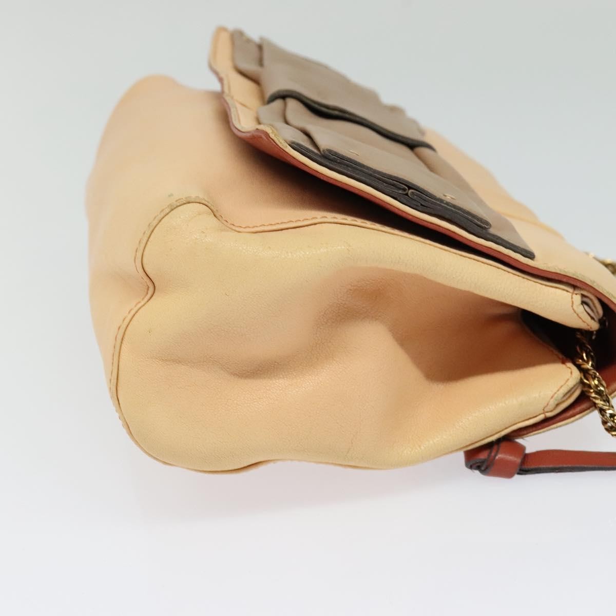 Chloe Vintage Flap shoulder bag Leather, BEIGE, LEATHER, Shoulder bag