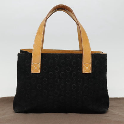 Celine Vintage Macadam Handbag Canvas, BLACK, CANVAS, Handbag