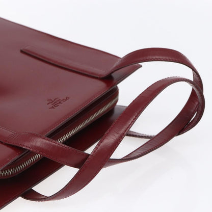 Prada Zip Shopping Tote Leather, RED, OTHER, Tote bag