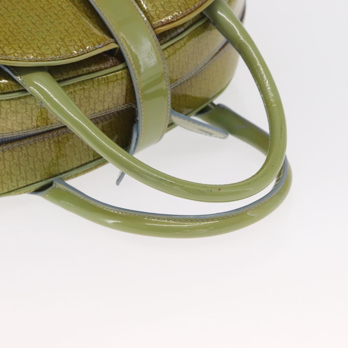 Christian Dior Vintage Saddle Bowler Bag Patent leather, GREEN, PATENT_LEATHER, Handbag
