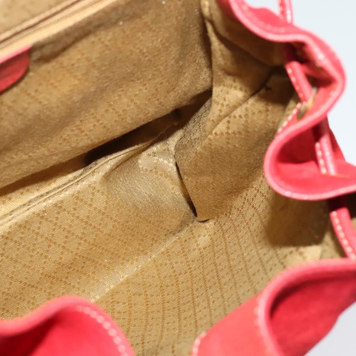 Gucci Bamboo Tassel Backpack Suede, RED, SUEDE, Backpack