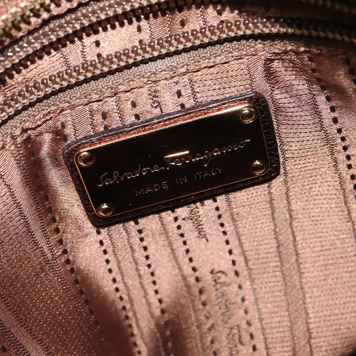 Salvatore Ferragamo Sofia Satchel Leather, BROWN, LEATHER, Handbag