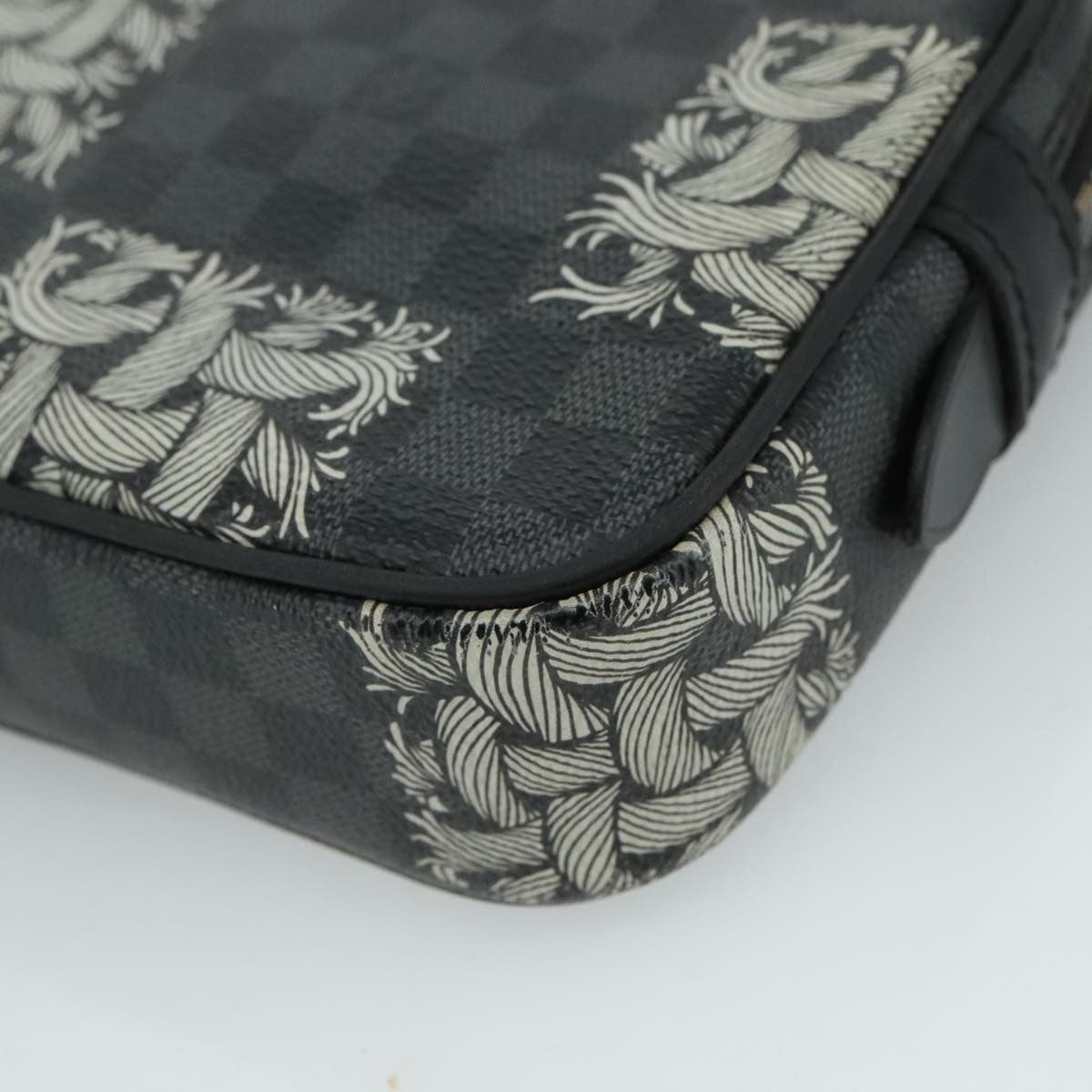 Louis Vuitton Pochette Volga Limited Edition Nemeth Damier Graphite, GRAY, CANVAS, Clutche & pouche