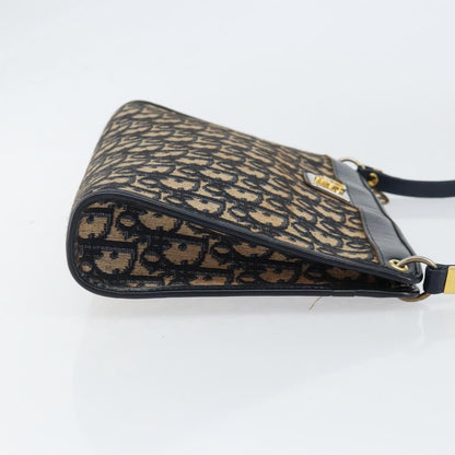 Christian Dior Vintage Trotter Shoulder Bag Canvas, NAVY, CANVAS, Shoulder bag