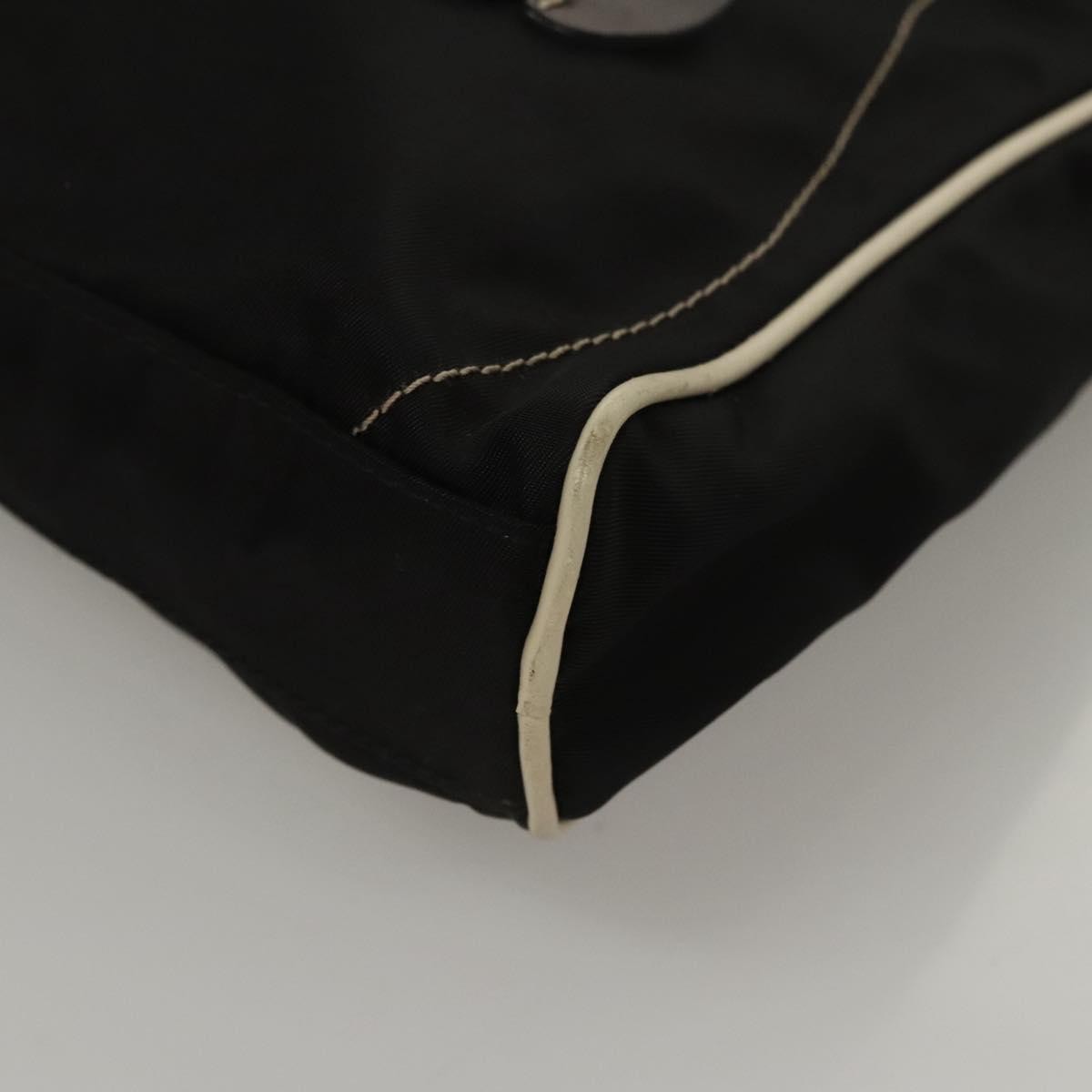 Prada Vintage Shoulder Bag Nylon and Leather, Black, Nylon, Shoulder Bag