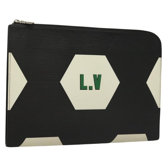 Louis Vuitton Pochette Jour Limited Edition FIFA World Cup Epi Leather, BLACK, LEATHER, Clutche & pouche