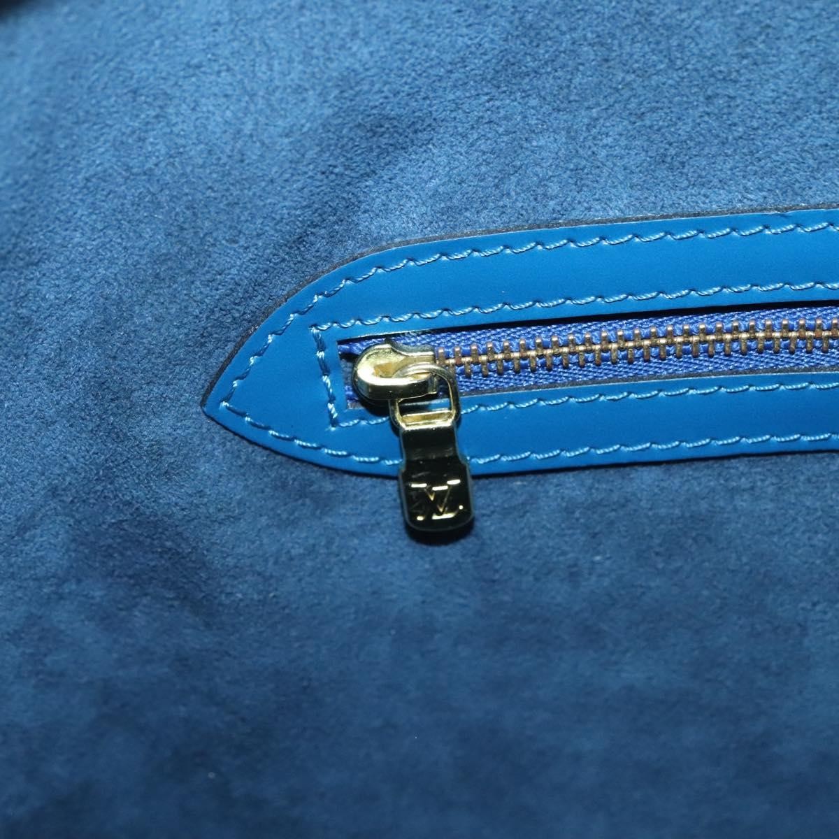 Louis Vuitton Lussac Handbag Epi Leather, BLUE, LEATHER, Shoulder bag