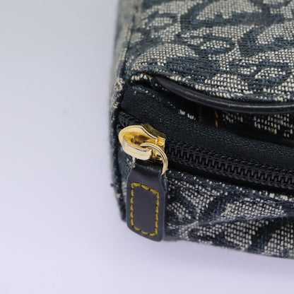 Christian Dior Vintage Saddle Coin Purse Diorissimo Canvas, NAVY, CANVAS, Clutche & pouche